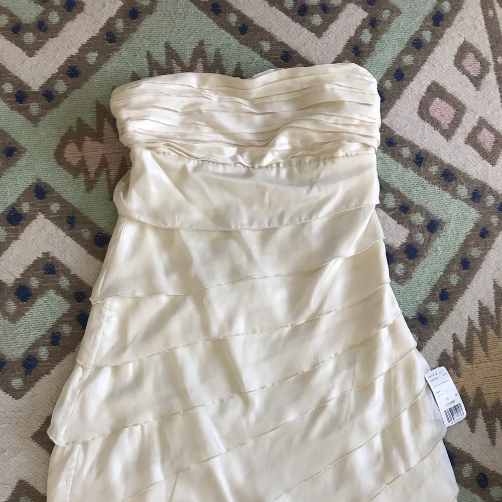 NWT Cream Ruffle Dress